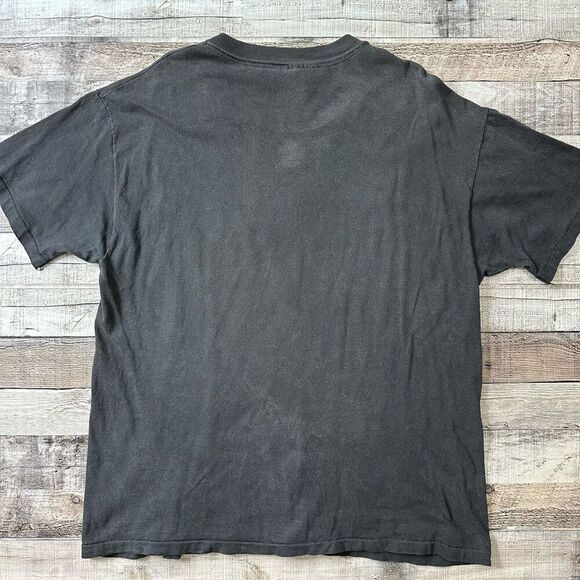 VTG 90s Hawaii Aloha Gecko Vacation Aztec Black Beach Hands Beefy Tshirt | XL - Picture 2 of 6